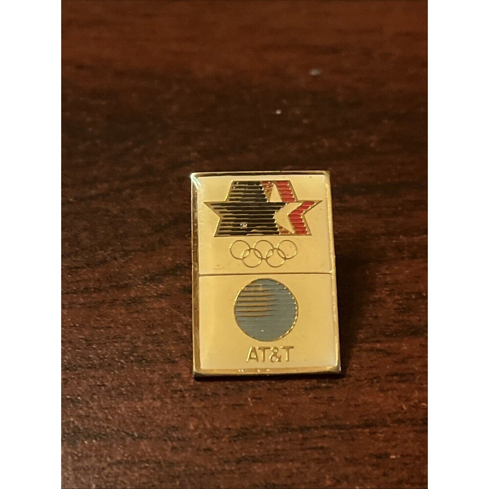 1984 Los Angeles Olympics AT&T‎ Sponsor Lapel Hat Pin